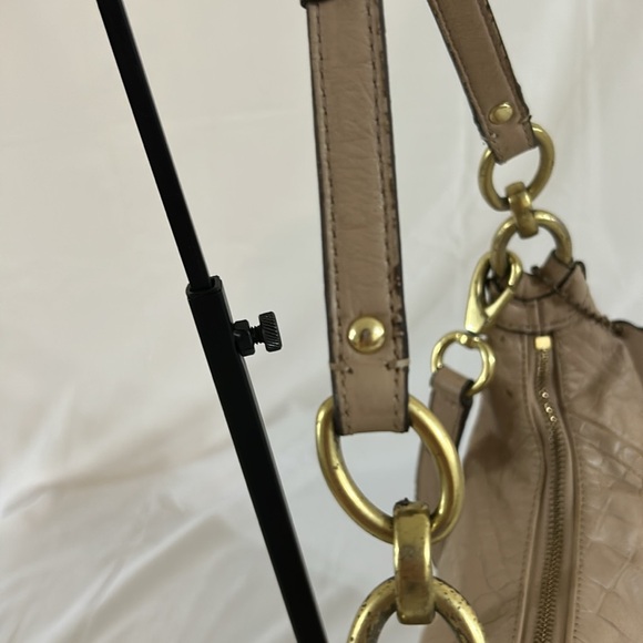Coach F22925 Hobo Kristin Sand-light Tan-gold Exotic Embossed Leather Bag - Picture 8 of 14